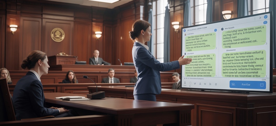 text messages as evidence in a criminal trial