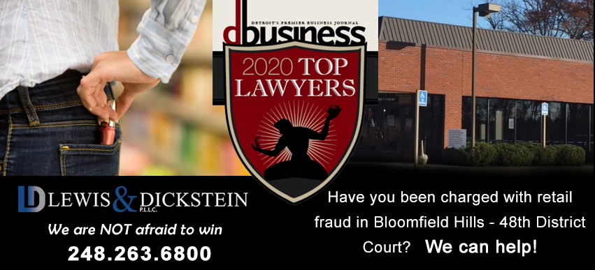 Retail Fraud Attorney Bloomfield Hills