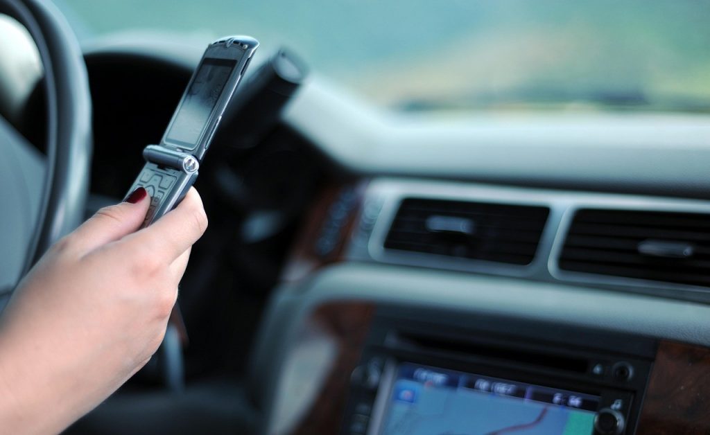 Using a cell phone while driving